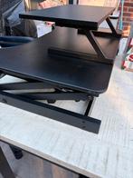 Bureau Verhoger Zwart met Extra Opzetmeubel, Huis en Inrichting, Bureaus, Ophalen of Verzenden, In hoogte verstelbaar, Zo goed als nieuw
