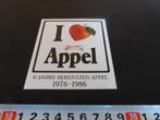 sticker I love Appel  Apple  10 jahre berentzen appel 1986*, Ophalen, Zo goed als nieuw, Sticker