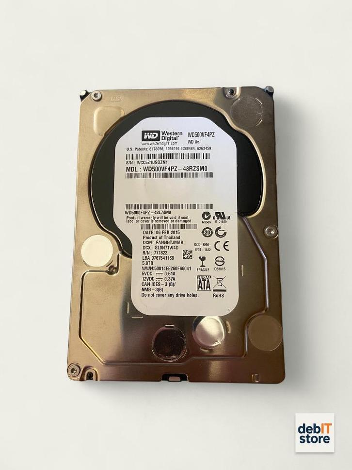 WD Re Enterprise 5tb NAS - SERVER HDD *WD5000VF4PZ*, Computers en Software, Harde schijven, Zo goed als nieuw, HDD, SATA, Ophalen of Verzenden