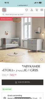 Babykamer 2delig etoile grijs, Kinderen en Baby's, Kinderkamer | Complete kinderkamers, Ophalen, Nieuw, Jongetje of Meisje