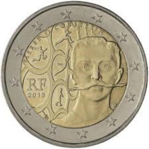 2 euro Frankrijk 2013 UNC - Pierre de Coubertin, Postzegels en Munten, Munten | Europa | Euromunten, Losse munt, 2 euro, Frankrijk