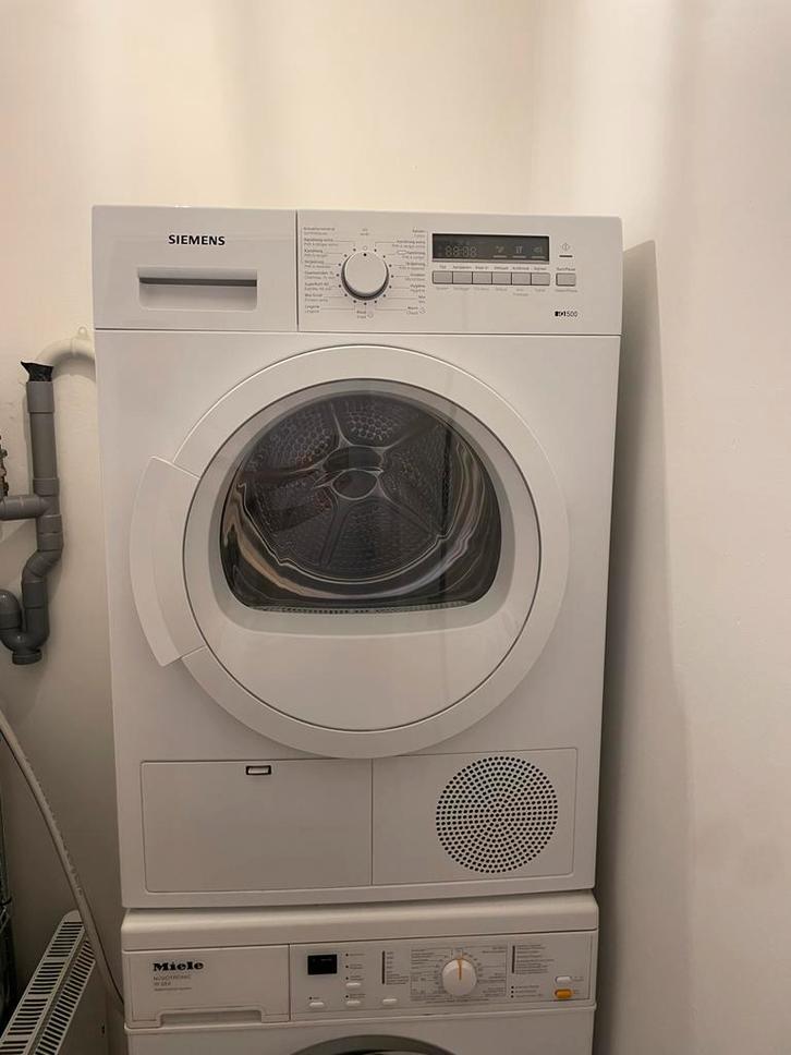 Siemens iQ 500 Droger Wit, Witgoed en Apparatuur, Wasmachines, Gebruikt, Voorlader, 6 tot 8 kg, 85 tot 90 cm, 1200 tot 1600 toeren