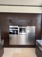 Volledige keuken incl eiland en toestellen, Ophalen, Gebruikt, Bruin, Dubbelwandige keuken