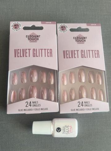 Plaknagels - Velvet Glitter beschikbaar voor biedingen