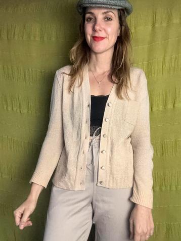 Vintage vestje - beige - 36/S / small beschikbaar voor biedingen