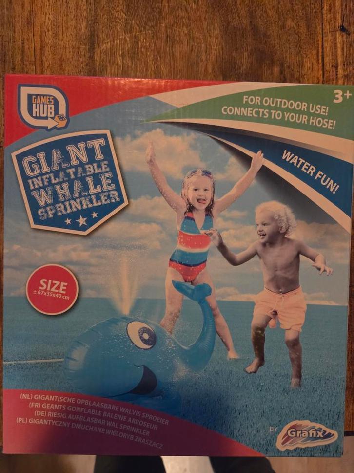 Gigantische Opblaasbare Walvis Sproeier - Nieuw in doos, Kinderen en Baby's, Speelgoed | Buiten | Actiespeelgoed, Nieuw, Ophalen of Verzenden