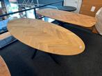 Eiken visgraat tafel 200x110x77cm normaal 899,- nu 350,-, Ophalen, Industrieweg 25, Rj, Eikenhout