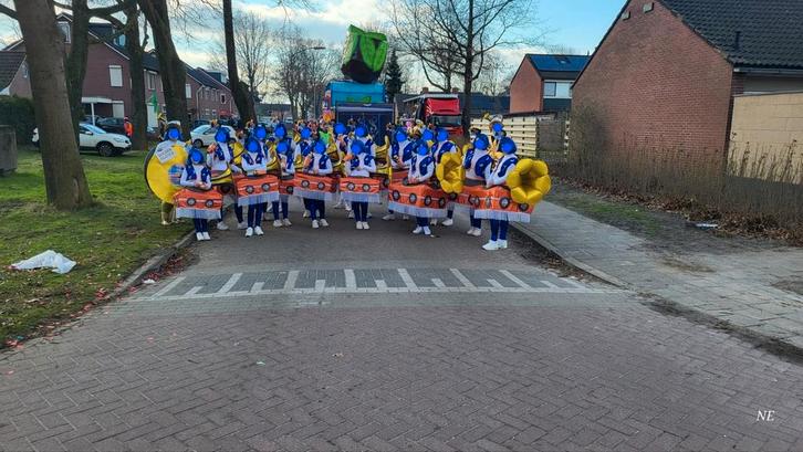 Loopgroep pakken platenspeler, Kleding | Dames, Carnavalskleding en Feestkleding, Zo goed als nieuw, Carnaval, Maat 46/48 (XL) of groter