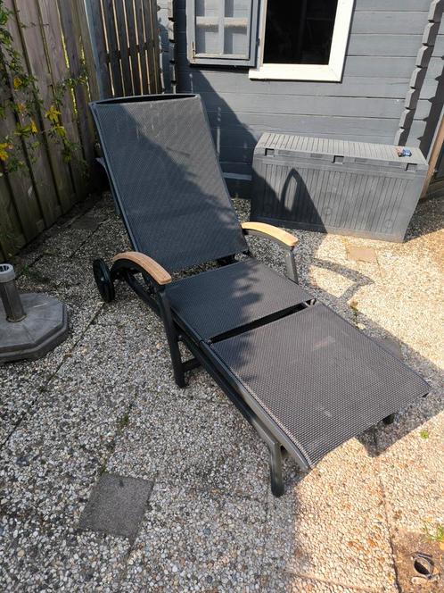 Nette Hartman DaVinci verstelbaar ligbed!, Tuin en Terras, Ligbedden, Zo goed als nieuw, Aluminium, Verstelbaar, Verrijdbaar, Ophalen