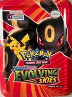 Pokemon 39 kaarten in metaal doos, Ophalen of Verzenden, Gebruikt, Meerdere kaarten