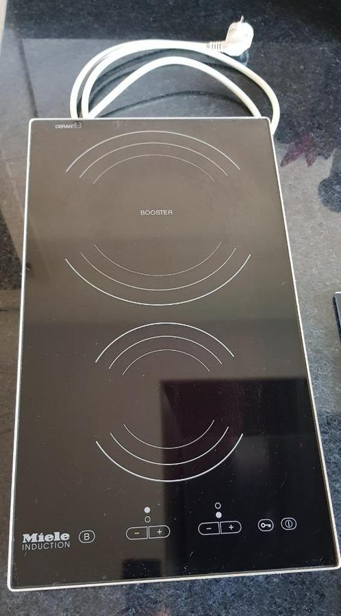 Miele inductiekookplaat (inbouw, domino), Witgoed en Apparatuur, Kookplaten, Gebruikt, Inbouw, Inductie, 3 kookzones of minder