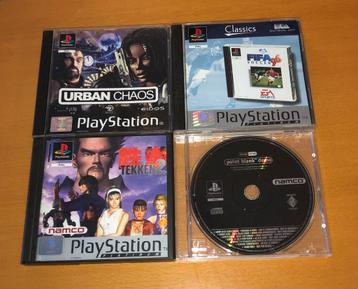 3x PlayStation 1 / PS1 spellen ~ Tekken 2, Urban Chaos, FIFA