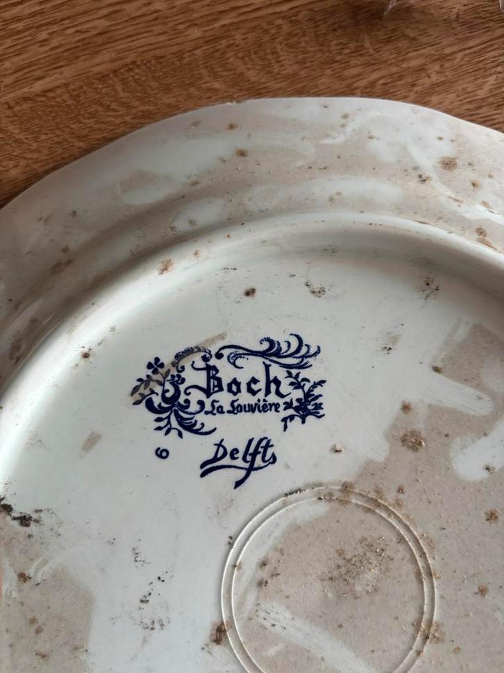 Delfts Blauw Bord met afbeelding, Antiek en Kunst, Antiek | Wandborden en Tegels, Ophalen of Verzenden