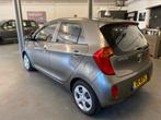 Kia Picanto 1.2 Cvvt 5-DRS AUT Airco 2014 Grijs, Auto's, Stof, Zwart, 4 cilinders, 850 kg
