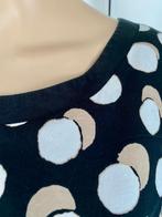 i391 Gerry Weber maat 42=L jurk jurkje zwart/wit/beige, Zwart, Maat 42/44 (L), Ophalen of Verzenden, Zo goed als nieuw