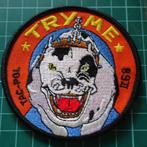 Patch TAC-POL 89-II TRY ME origineel  luchtmacht, Verzamelen, Ophalen of Verzenden, Luchtmacht, Nederland, Embleem of Badge