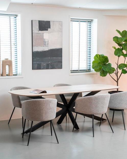 Vergadertafel / eetkamertafel Deens ovaal 200cm 240cm 300cm, Huis en Inrichting, Tafels | Eettafels, Zo goed als nieuw, 100 tot 150 cm