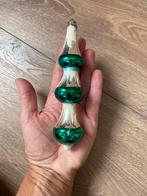 Antieke grote kerstbal vorm pegel zilver groen sneeuw, Ophalen of Verzenden, Zo goed als nieuw