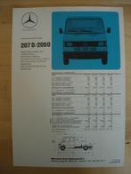 Mercedes 207 209 Specificatie Folder 1984 207D 209D, Ophalen, Mercedes, Zo goed als nieuw, Mercedes-Benz