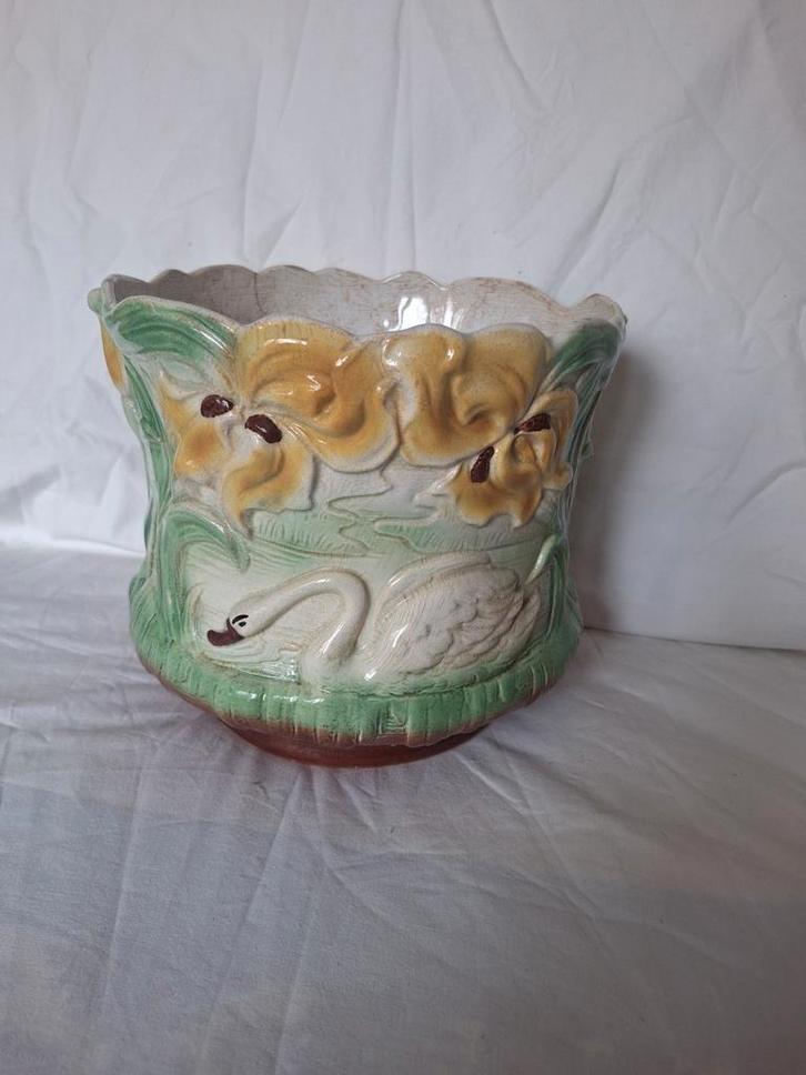 Majolica bloempot, Antiek en Kunst, Curiosa en Brocante, Ophalen of Verzenden