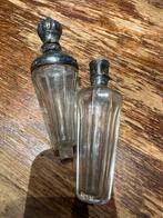 Antieke parfumflesjes met zilveren dop, Antiek en Kunst, Ophalen