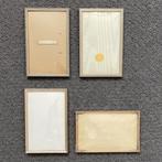 4 oude/brocante fotolijstjes met bol glas - maat: 9.5X14.5cm, Ophalen of Verzenden, Gebruikt