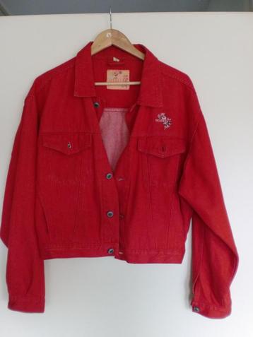 Tested Design Dames spijkerjack maat M / L rood beschikbaar voor biedingen