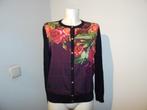 Ted Baker vest voorkant zijde achtig bloemen print 4/42, Verzenden, Paars, Maat 42/44 (L), Zo goed als nieuw