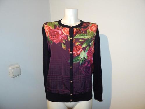 Ted Baker vest voorkant zijde achtig bloemen print 4/42, Kleding | Dames, Truien en Vesten, Zo goed als nieuw, Maat 42/44 (L)
