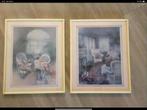 4 schilderijen brocante, Ophalen of Verzenden
