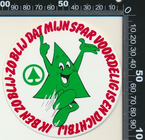 Sticker: Spar - Ik ben zo blij zo blij dat mijn Spar voordel, Verzamelen, Stickers, Zo goed als nieuw, Bedrijf of Vereniging, Ophalen of Verzenden