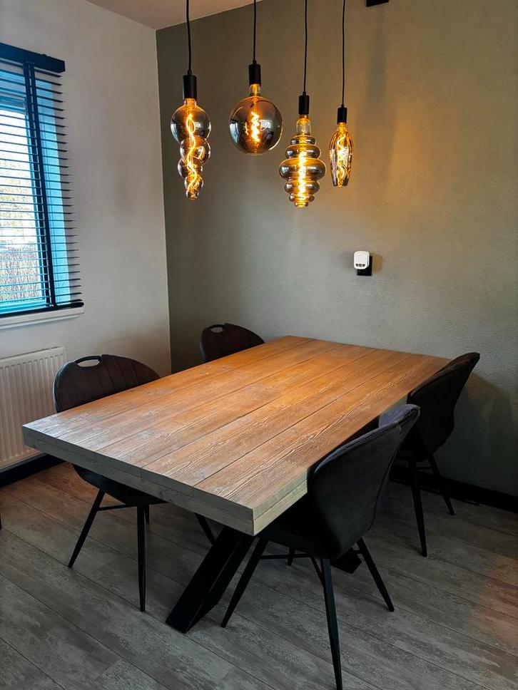 Steigerhouten Eettafel Matrix Frame - Grey Wash, Huis en Inrichting, Tafels | Eettafels, Gebruikt, 50 tot 100 cm, 150 tot 200 cm