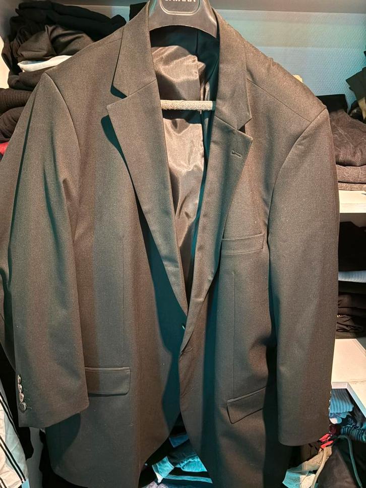 Heren colbert met gilet zwart XL, Kleding | Heren, Kostuums en Colberts, Zo goed als nieuw, Maat 56/58 (XL), Zwart, Ophalen