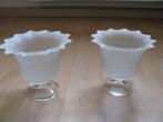 2 leuke glazen waxinelichtjes houders / kaarsen houders, Huis en Inrichting, Woonaccessoires | Kandelaars en Kaarsen, Overige materialen