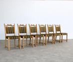 brutalist eetkamerstoelen | vintage stoelen | jaren 60 | (4), Hout, Gebruikt, Bruin, .