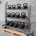 Rubber coated Kettelbelts set + Jordan compact heavyduty rek, Ophalen, Zo goed als nieuw, Kettlebell