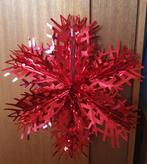 50x Decoris kersthanger kerstdecoratie sneeuwvlok rood Ø39, Diversen, Kerst, Ophalen of Verzenden, Nieuw