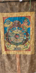Thangka, goa India, wiel van het leven, Ophalen of Verzenden