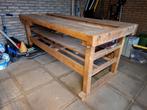 Prachtige vintage werkbank, met bankschroef, Ophalen, Gebruikt, 70 tot 120 cm, Bankschroef