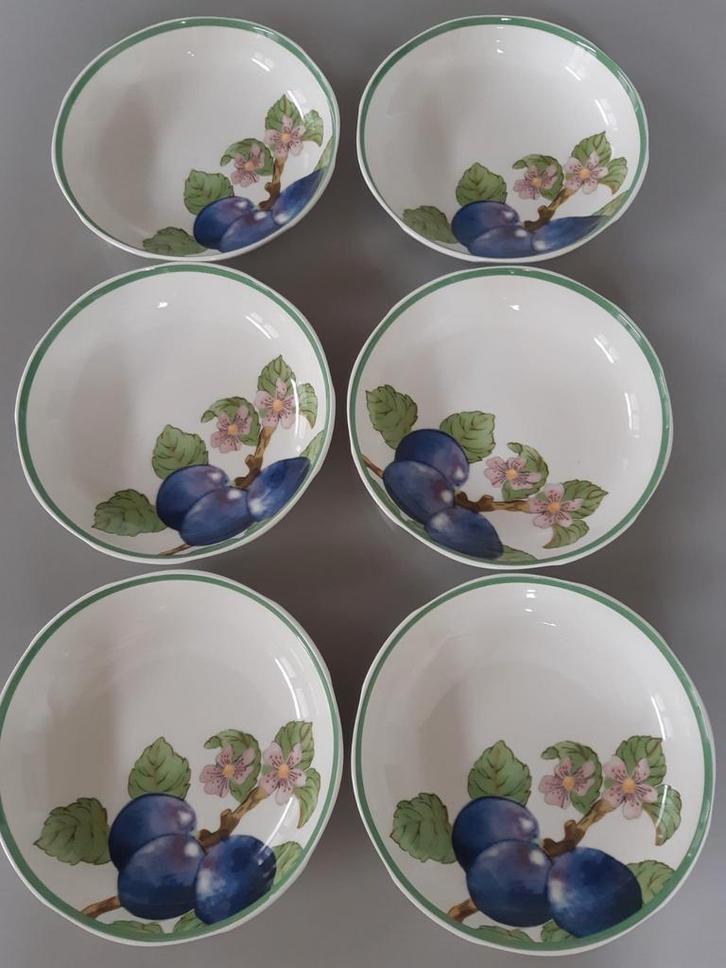 6 Pastaborden Villeroy en Boch French Garden Modern Fruits, Huis en Inrichting, Keuken | Servies, Nieuw, Bord(en), Overige stijlen