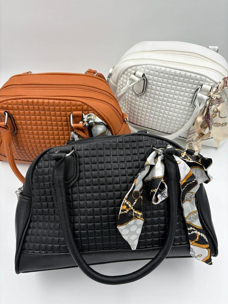 Sjaaltje klein reliëf 5 kleuren, Sieraden, Tassen en Uiterlijk, Tassen | Damestassen, Nieuw, Handtas, Rood, Ophalen of Verzenden