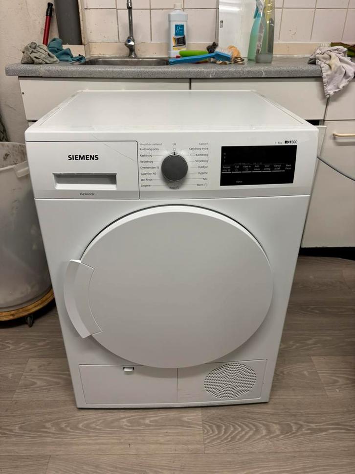 Siemens Condensdroger - iQ500 - 8 Kilo - Werkt Goed, Witgoed en Apparatuur, Wasdrogers, Gebruikt, Condens, Voorlader, 8 tot 10 kg