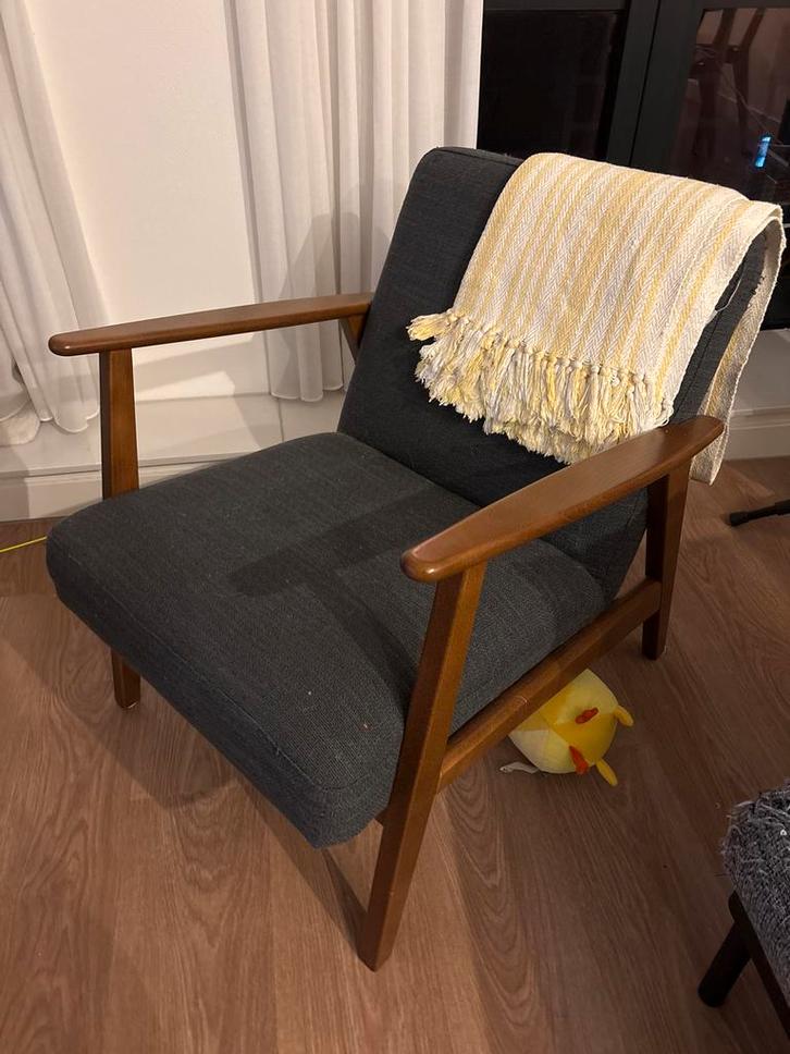 2x IKEA EKENÄSET Fauteuil, Huis en Inrichting, Fauteuils, Gebruikt, Hout, 75 tot 100 cm, Ophalen