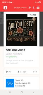 Tijdslot escaperoom are you lost leiden, zaterdag 25 oktober, Tickets en Kaartjes, Twee personen