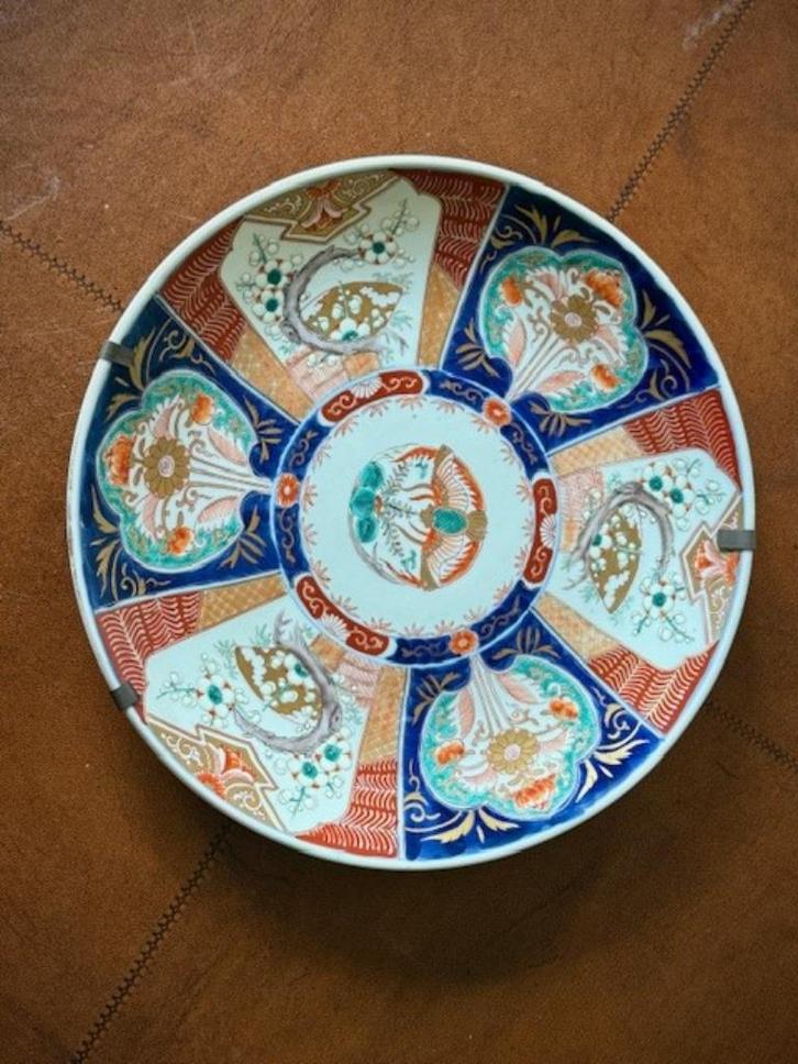 Antiek Imari-bord – handbeschilderd (19e eeuw), Huis en Inrichting, Woonaccessoires | Wanddecoraties, Zo goed als nieuw, Ophalen