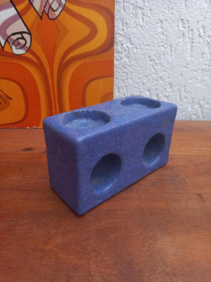 Paarse waxinelichthouder. Object. Vintage keramiek, Antiek en Kunst, Antiek | Keramiek en Aardewerk, Ophalen of Verzenden