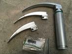Macingtosh (Heine) laryngoscoop set met 3 gebogen lepels, Ophalen of Verzenden, Zo goed als nieuw