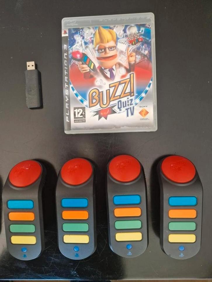 8 originele draadloze buzzers, Spelcomputers en Games, Games | Sony PlayStation 3, Zo goed als nieuw, Muziek, 3 spelers of meer