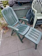 Verstelbare Kunststof Ligstoel, Tuin en Terras, Tuinstoelen, Ophalen, Gebruikt, Kunststof, Verstelbaar