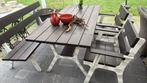 Gietijzeren tuinset, Tuin en Terras, Picknicktafels, Ophalen, Gebruikt, Rechthoekig